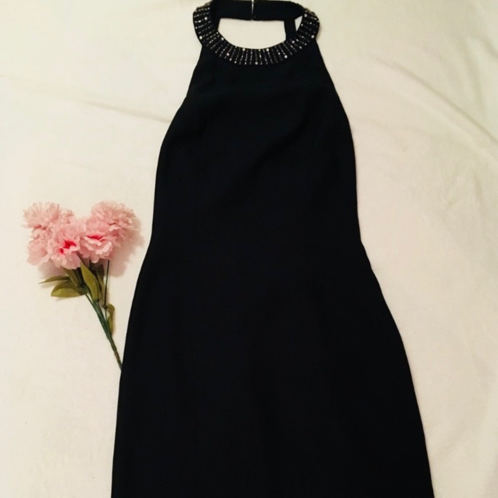 JS Boutique Black Dress with Beading